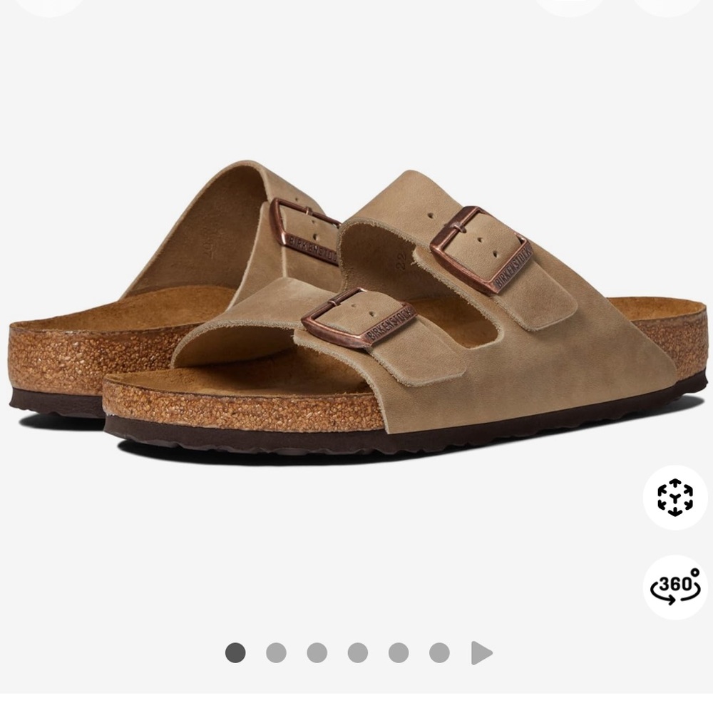 Birkenstock Tan Arizona Sandals with Cork Footbed